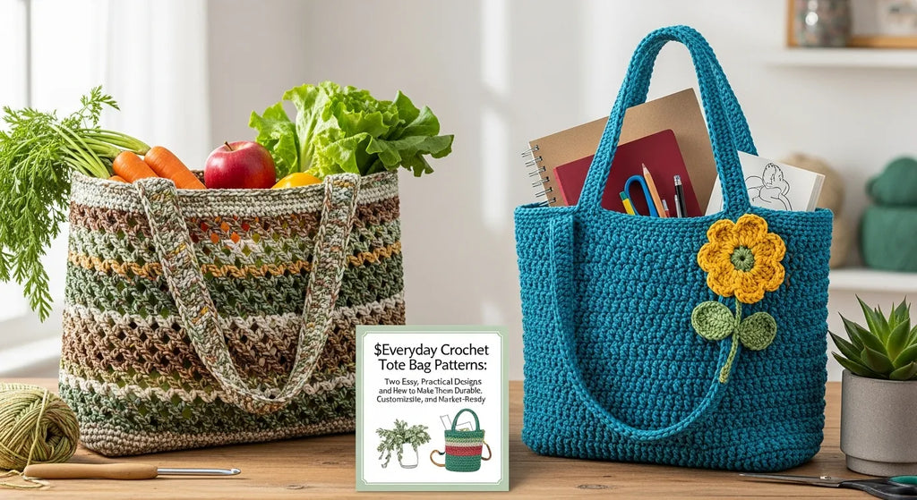 Everyday Crochet Tote Bag Patterns: Two Easy, Practical Designs and How to Make Them Durable, Customizable, and Market-Ready
