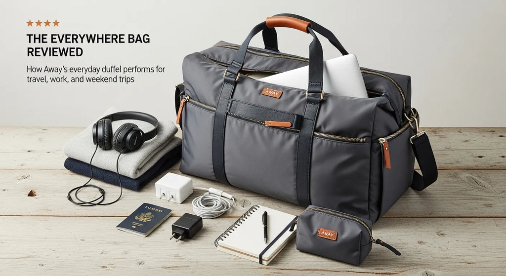 The Everywhere Bag Reviewed: How Away’s everyday duffel performs for travel, work, and weekend trips