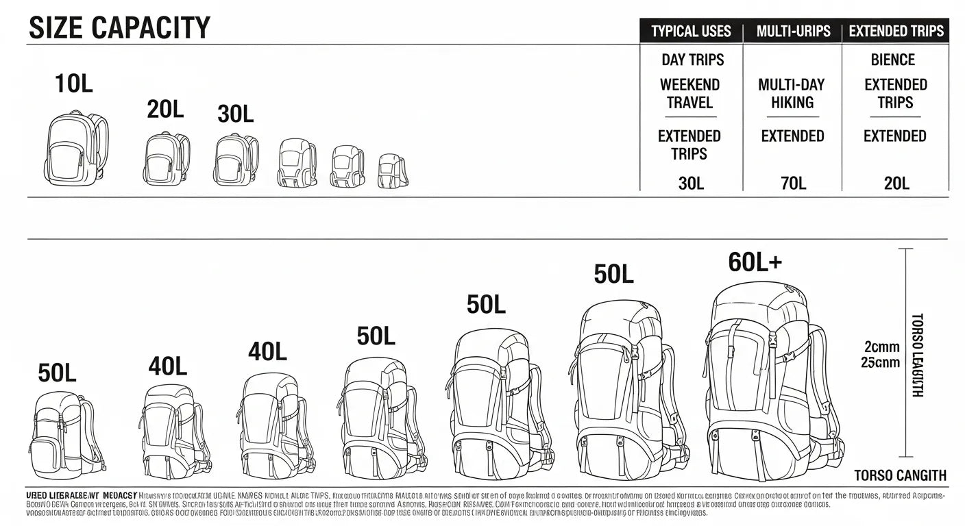 How Many Liters Do You Need? The Complete Backpack Size Chart and Packing Guide