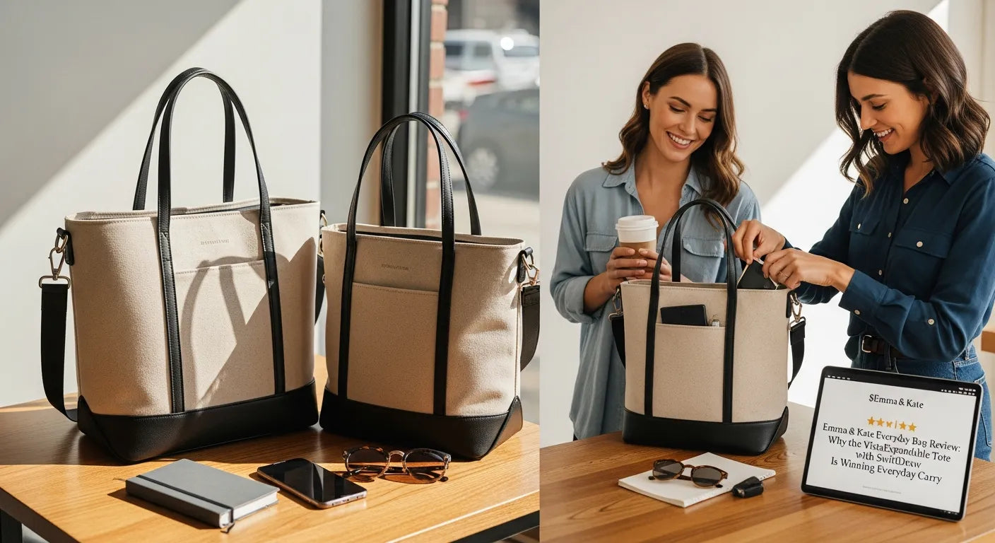 Emma & Kate Everyday Bag Review: Why the VistaExpandable Tote with SwiftDraw Is Winning Everyday Carry