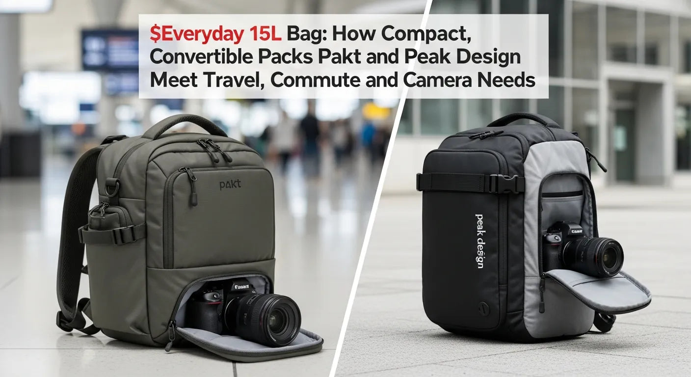 Everyday 15L Bag: How Compact, Convertible Packs from Pakt and Peak Design Meet Travel, Commute and Camera Needs