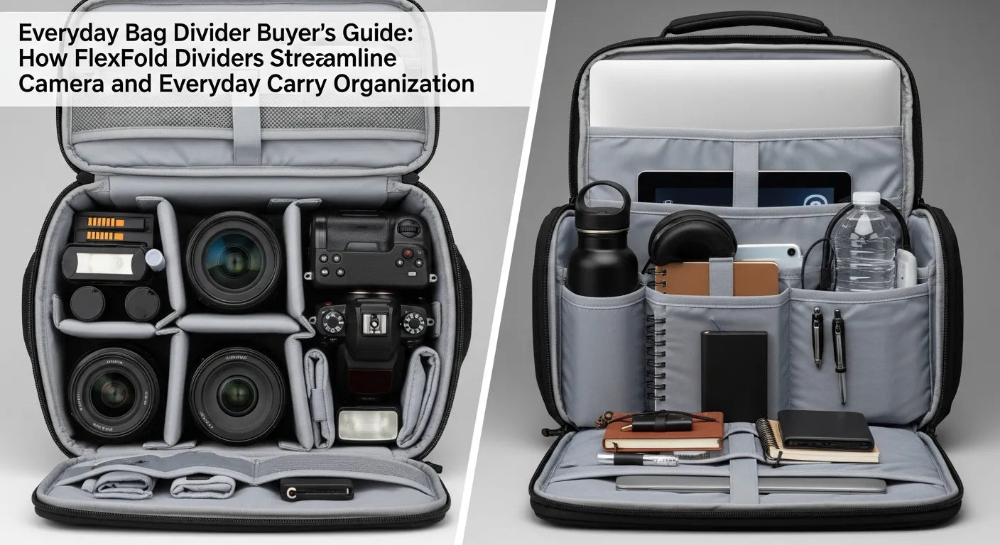 Everyday Bag Divider Buyer’s Guide: How FlexFold Dividers Streamline Camera and Everyday Carry Organization