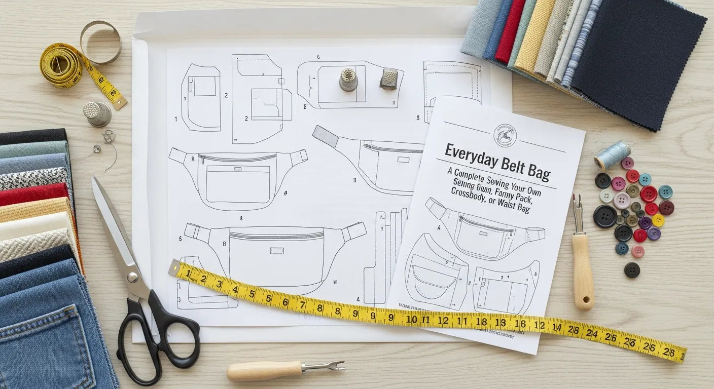 Everyday Belt Bag Pattern: A Complete Guide to Sewing Your Own Fanny Pack, Crossbody, or Waist Bag