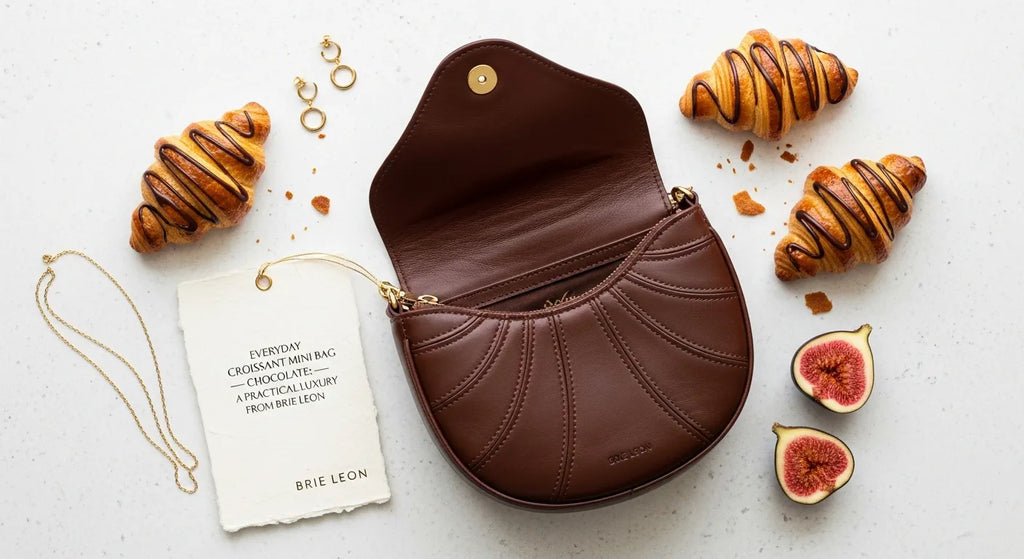 Everyday Croissant Mini Bag — Chocolate: A Practical Luxury from Brie Leon