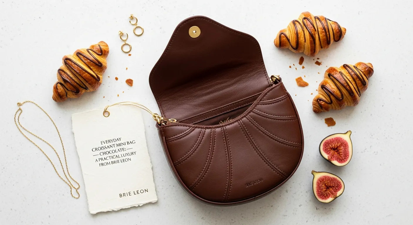 Everyday Croissant Mini Bag — Chocolate: A Practical Luxury from Brie Leon