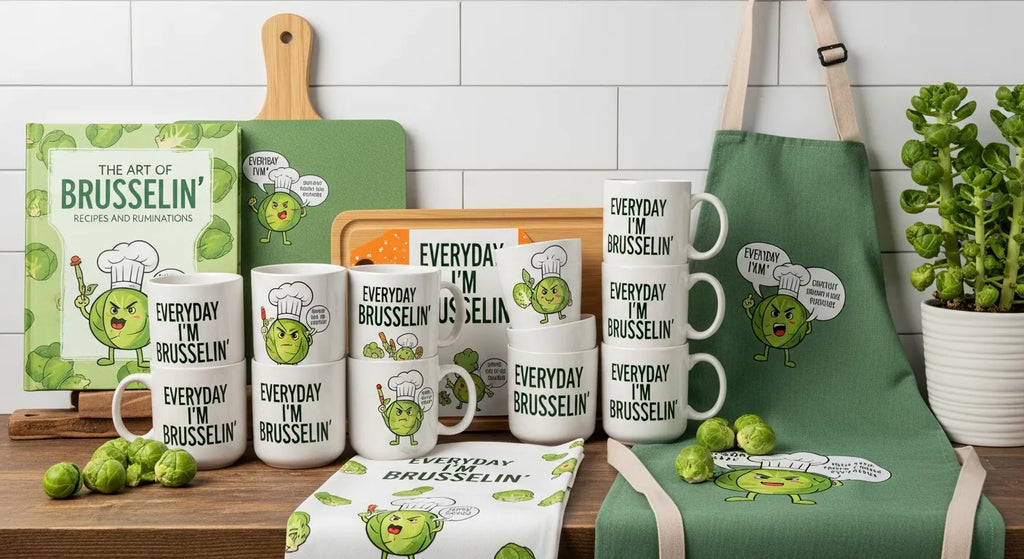 Everyday I'm Brusselin': The Rise of a Brussels-Sprouts Pun into a Popular Kitchen and Gift Collection