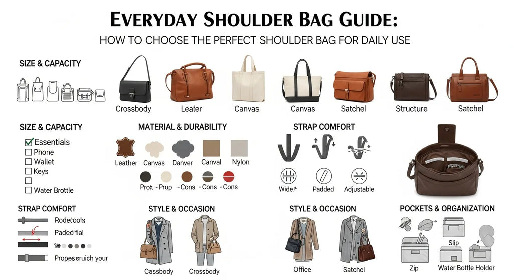 Everyday Shoulder Bag Guide: How to Choose the Perfect Shoulder Bag for Daily Use