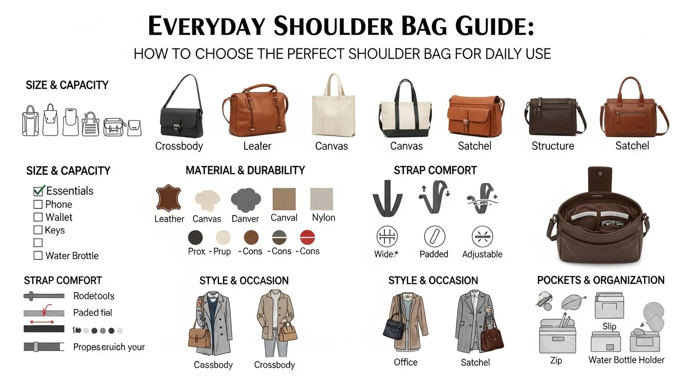 Everyday Shoulder Bag Guide: How to Choose the Perfect Shoulder Bag for Daily Use
