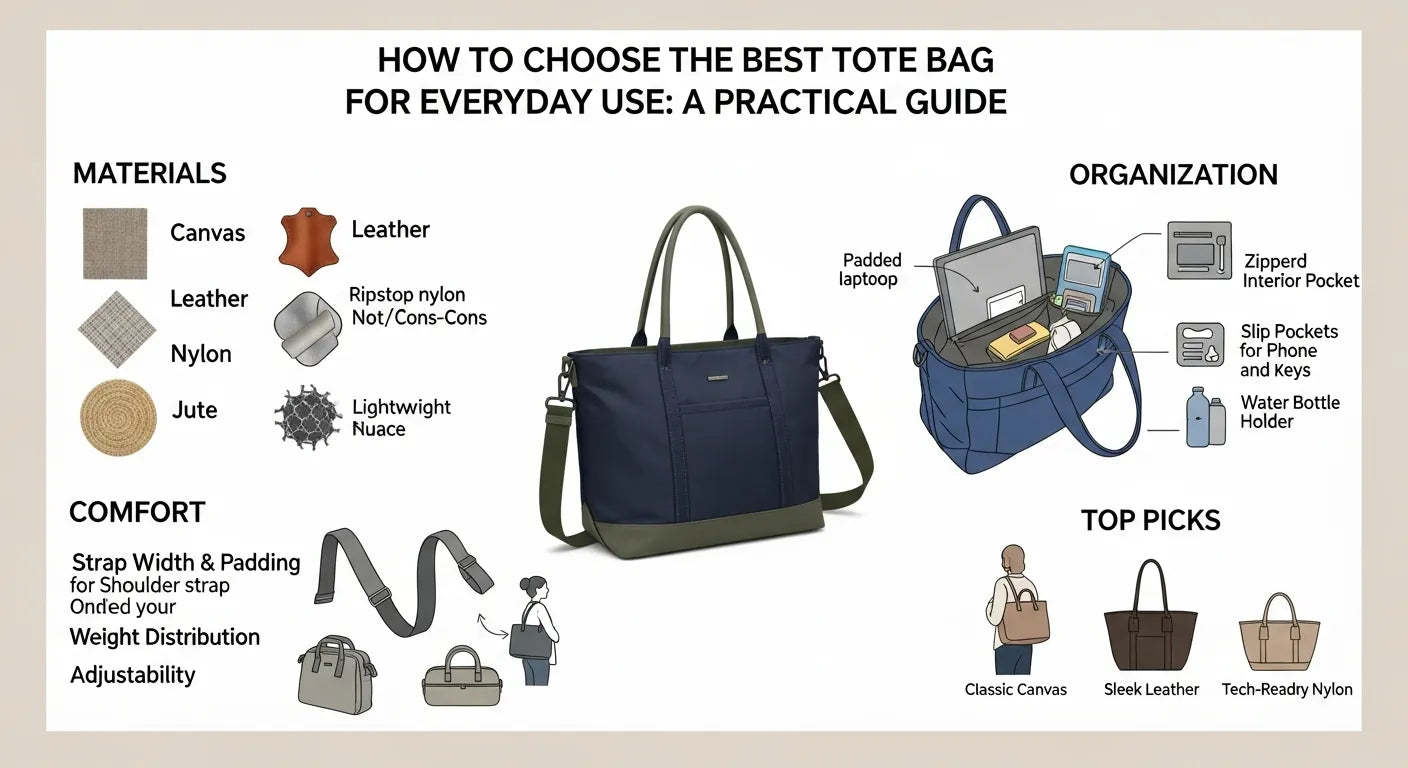 How to Choose the Best Tote Bag for Everyday Use: A Practical Guide to Materials, Organization, Comfort, and Top Picks