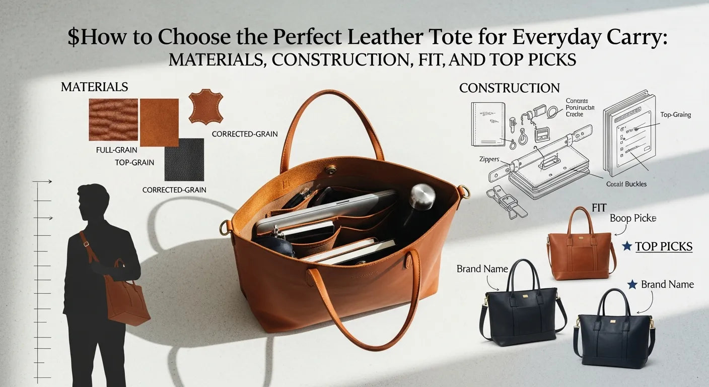 How to Choose the Perfect Leather Tote for Everyday Carry: Materials, Construction, Fit, and Top Picks