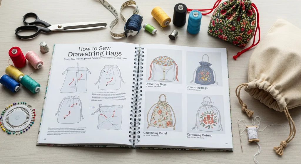 How to Sew Drawstring Bags: Step-by-Step Patterns, Lining Options, and Practical Variations for Every Skill Level