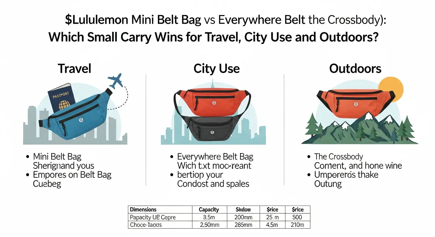 Lululemon Mini Belt Bag vs Everywhere Belt Bag (and the Crossbody): Which Small Carry Wins for Travel, City Use and Outdoors?