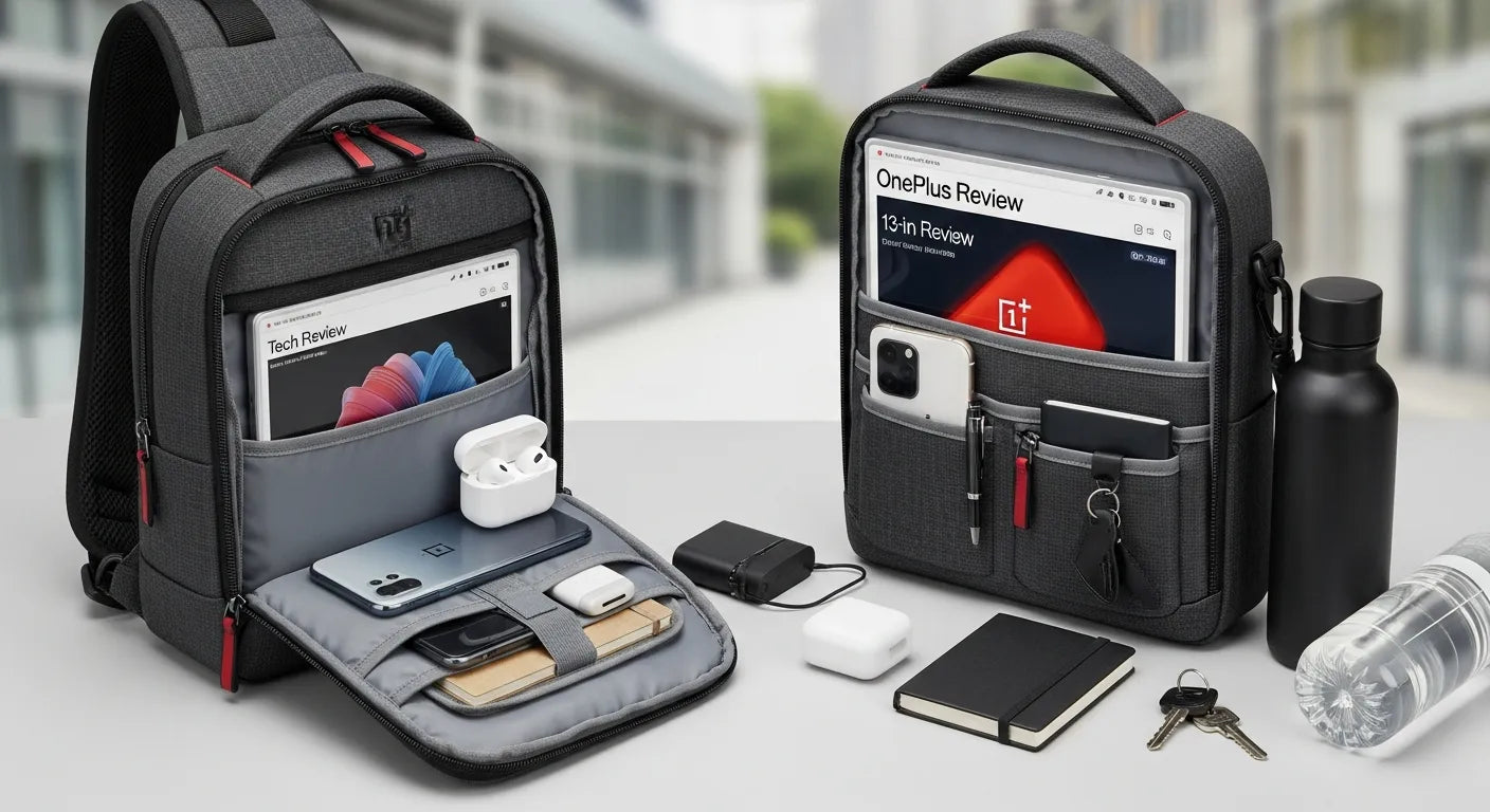 OnePlus Everyday Sling Bag Review: Comfort, 13-inch Laptop Protection, and Practical Organization for Urban Commuters