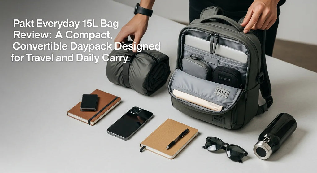Pakt Everyday 15L Bag Review: A Compact, Convertible Daypack Designed for Travel and Daily Carry