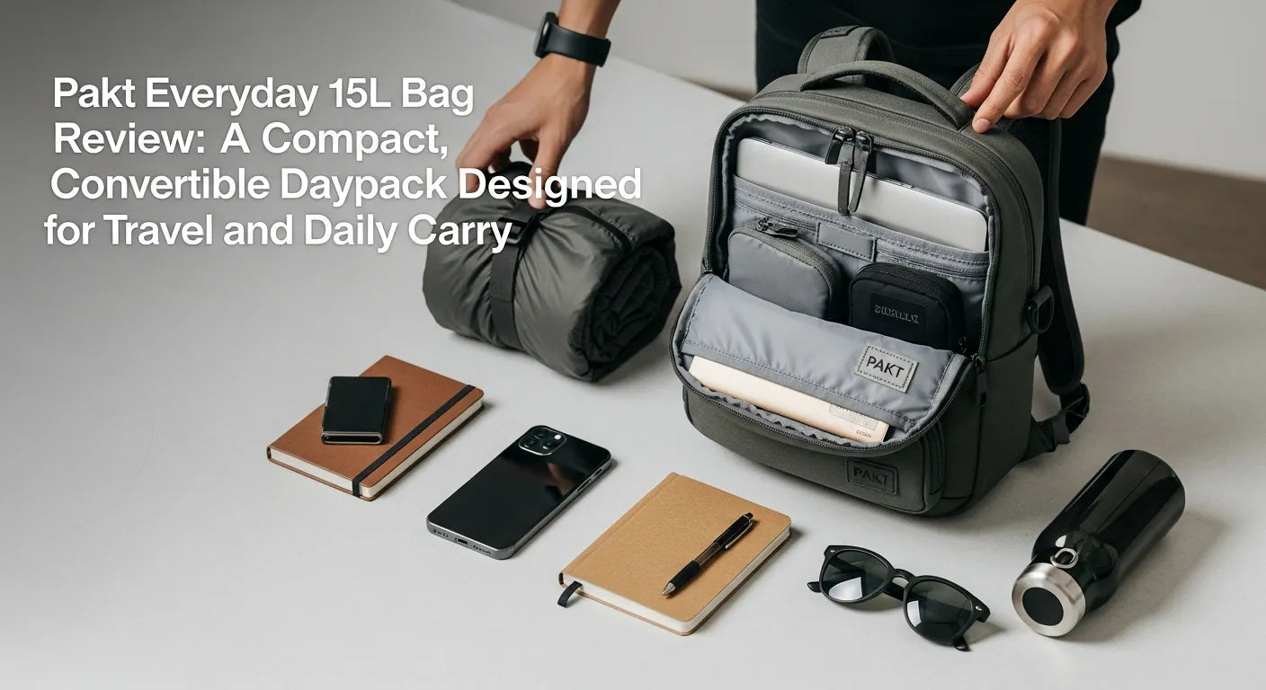Pakt Everyday 15L Bag Review: A Compact, Convertible Daypack Designed for Travel and Daily Carry