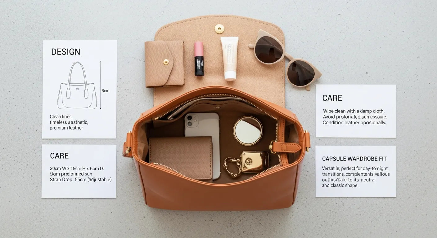 St Agni Minimal Everyday Bag: Design, Dimensions, Care, and How It Fits a Capsule Wardrobe