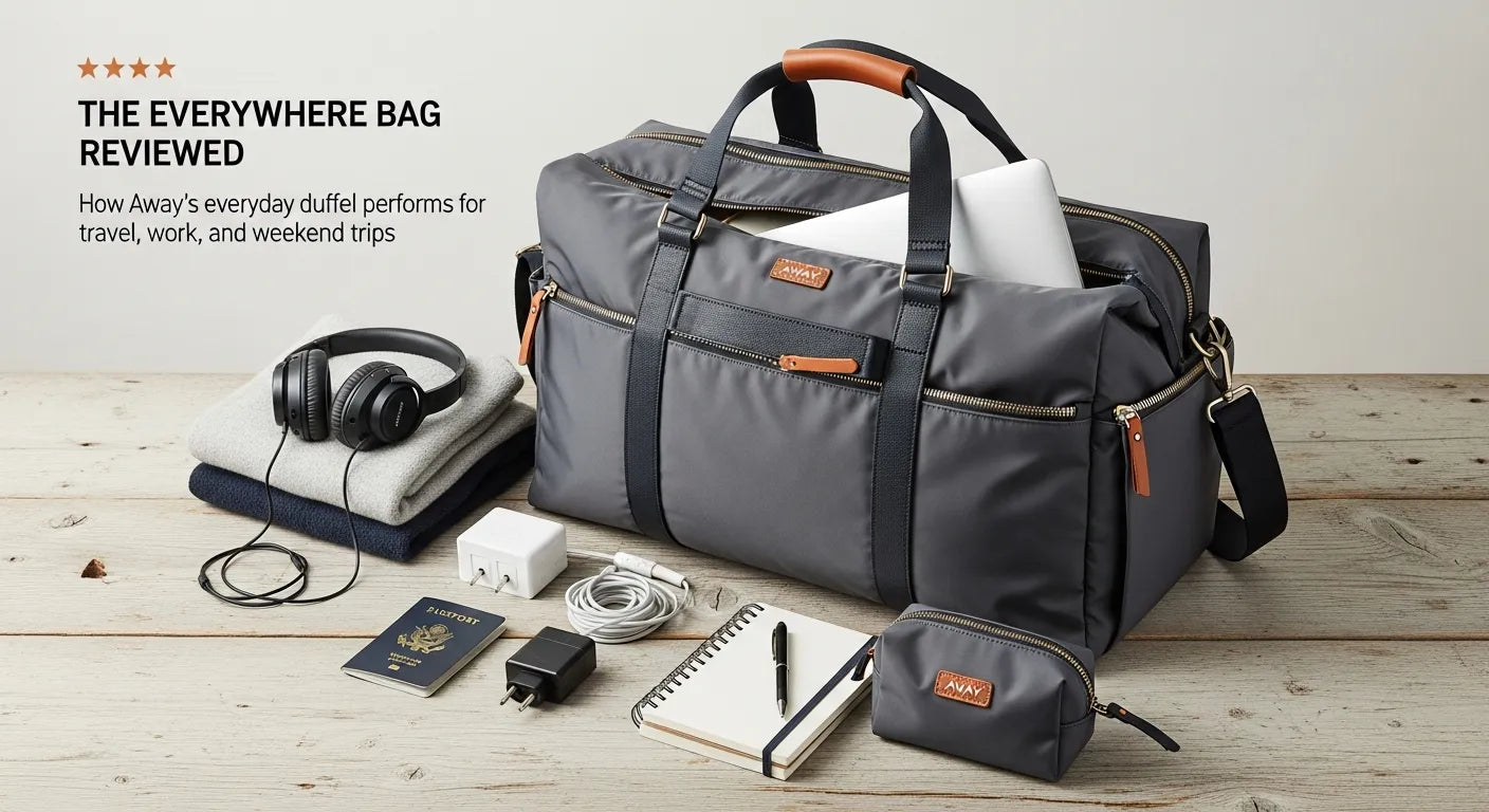 The Everywhere Bag Reviewed: How Away’s everyday duffel performs for travel, work, and weekend trips