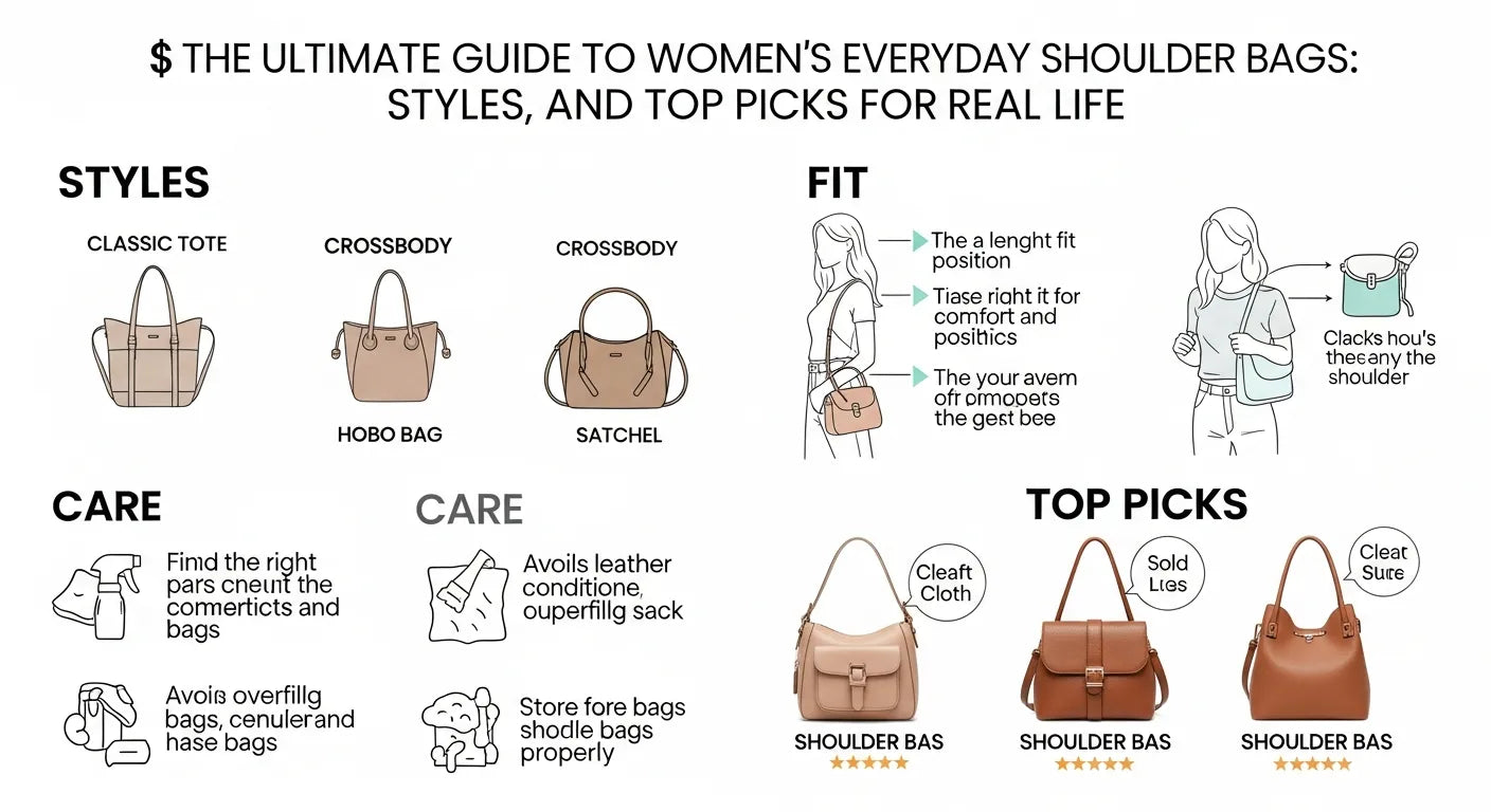 The Ultimate Guide to Women's Everyday Shoulder Bags: Styles, Fit, Care, and Top Picks for Real Life