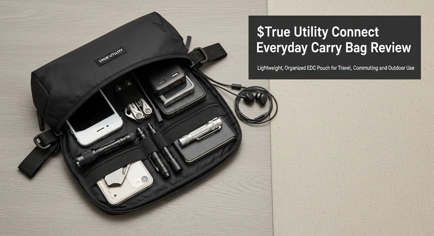 True Utility Connect Everyday Carry Bag Review: Lightweight, Organized EDC Pouch for Travel, Commuting and Outdoor Use