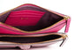 Sac pochette en cuir de veau rose Versace